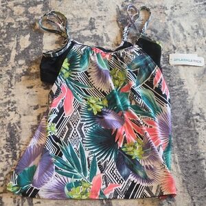 Colorful Tropical Print Tank Top